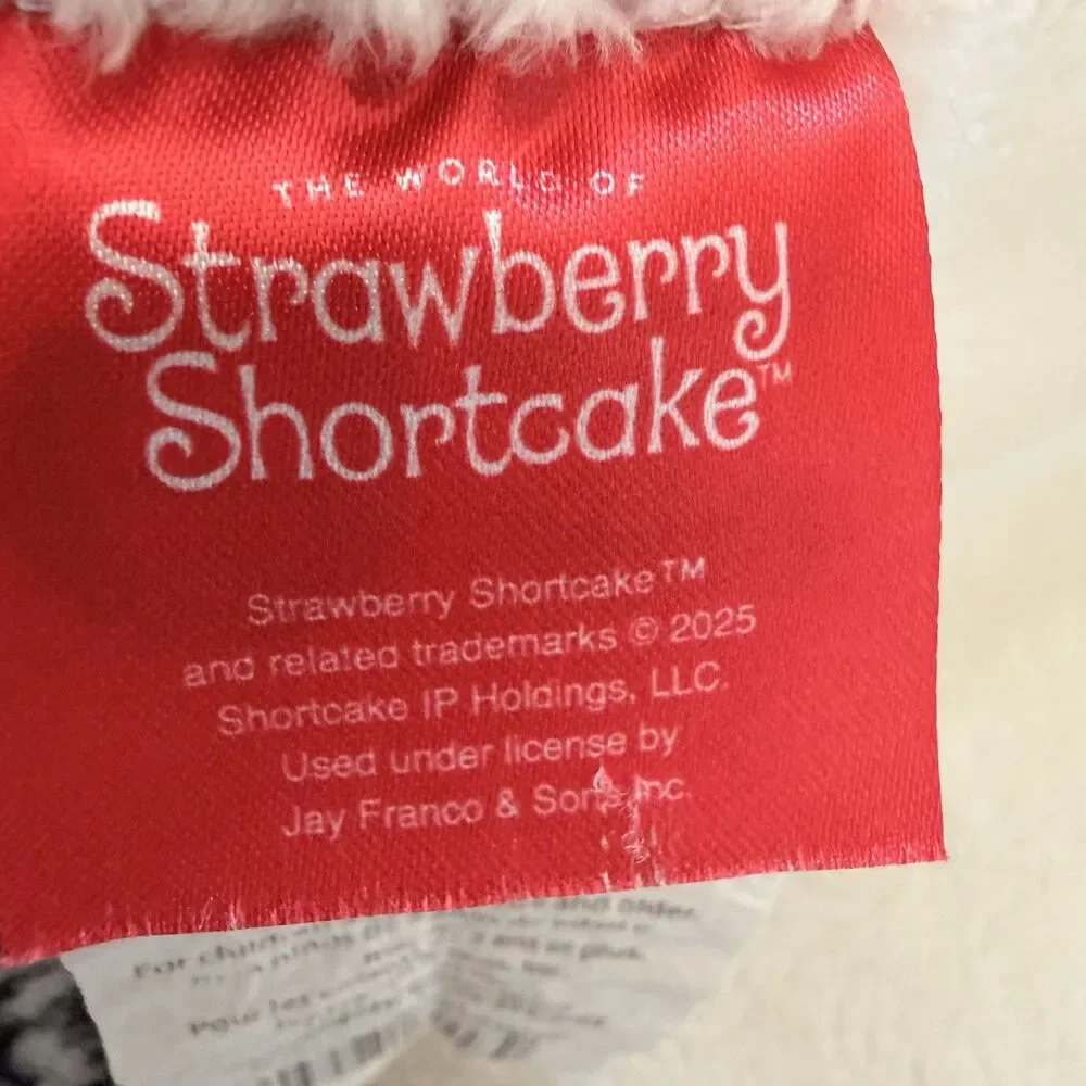 Strawberry Shortcake Custard Plush Throw Blanket 50x60 Cream Floral 2025
